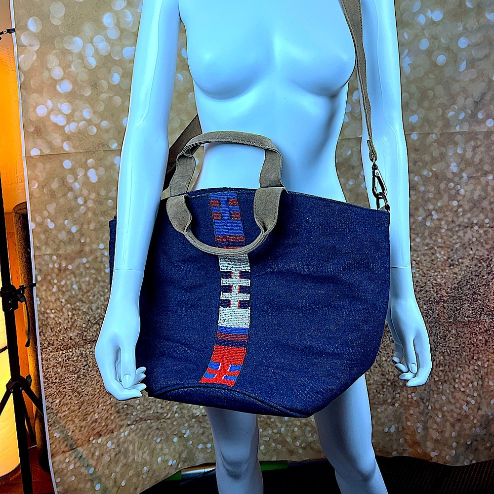 PARKER THATCH KIKI BAG DENIM WITH BEADS